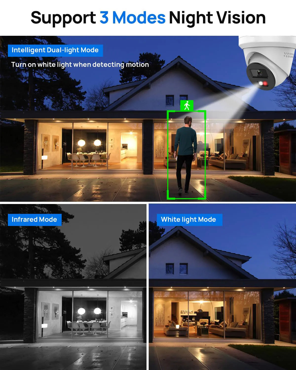 Hikvision Compatible 8MP IP Camera, Home Outdoor Security Video