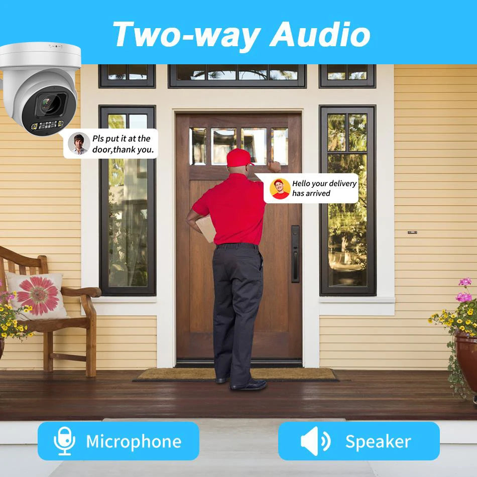 Hikvision Compatible 4K 8MP ColorVu IP Camera 2.7-13.5MM 5X Zoom camera